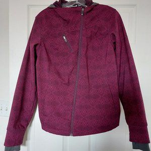 Columbia Woman's Hoodie Jacket Sz LG Full Zipper & Zip Pocket Pink/Purple/Gray